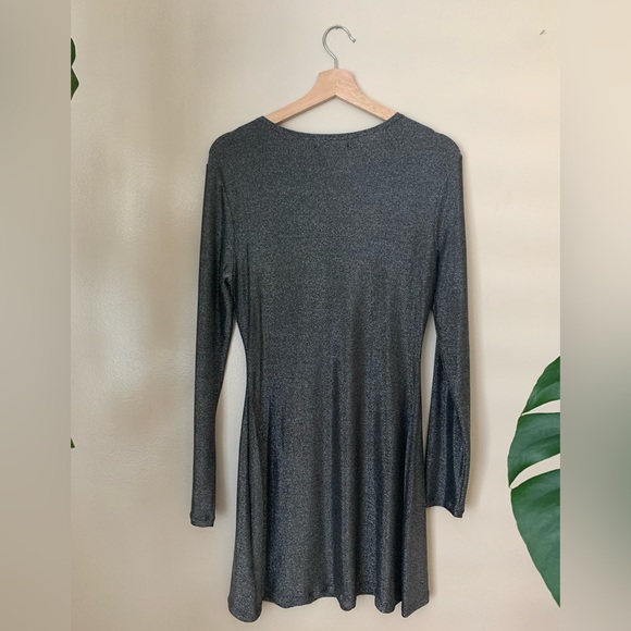 Reformation Riley Dress Sparkly Silver - Picture 3 of 6